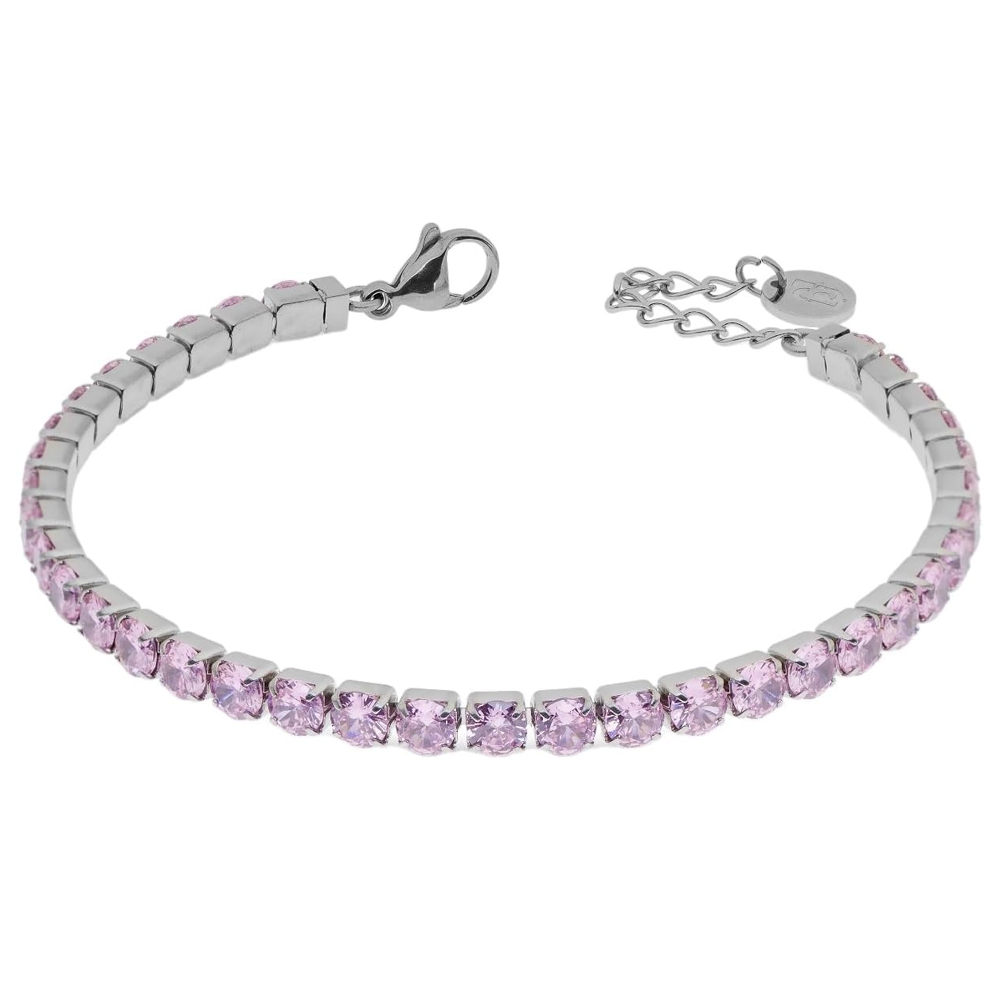 Bracciale in Acciaio da donna tennis con cristalli rosa Essential Woman Liu Jo LJ2424