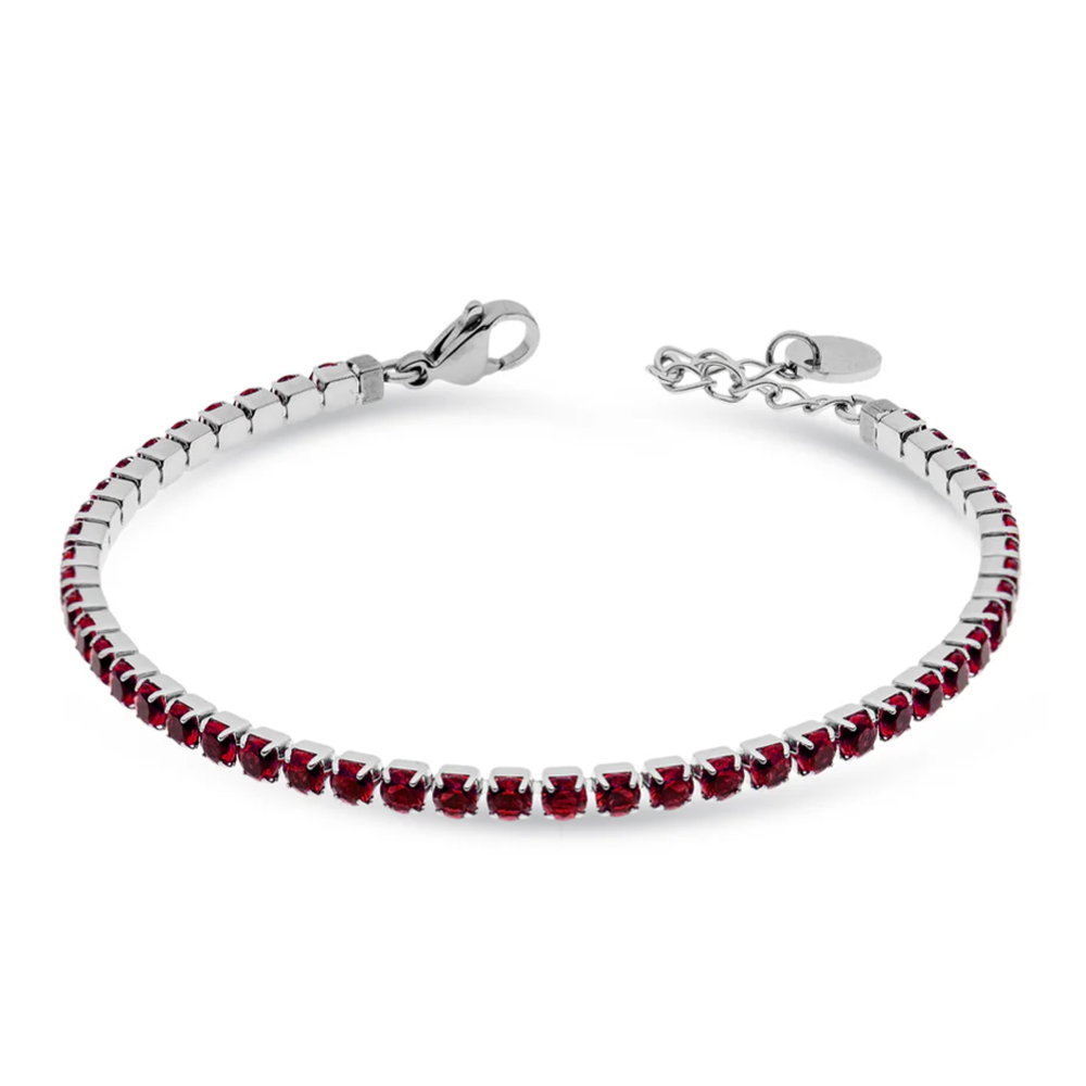 Bracciale in Acciaio da donna tennis con cristalli rossi Essential Woman Liu Jo LJ2419