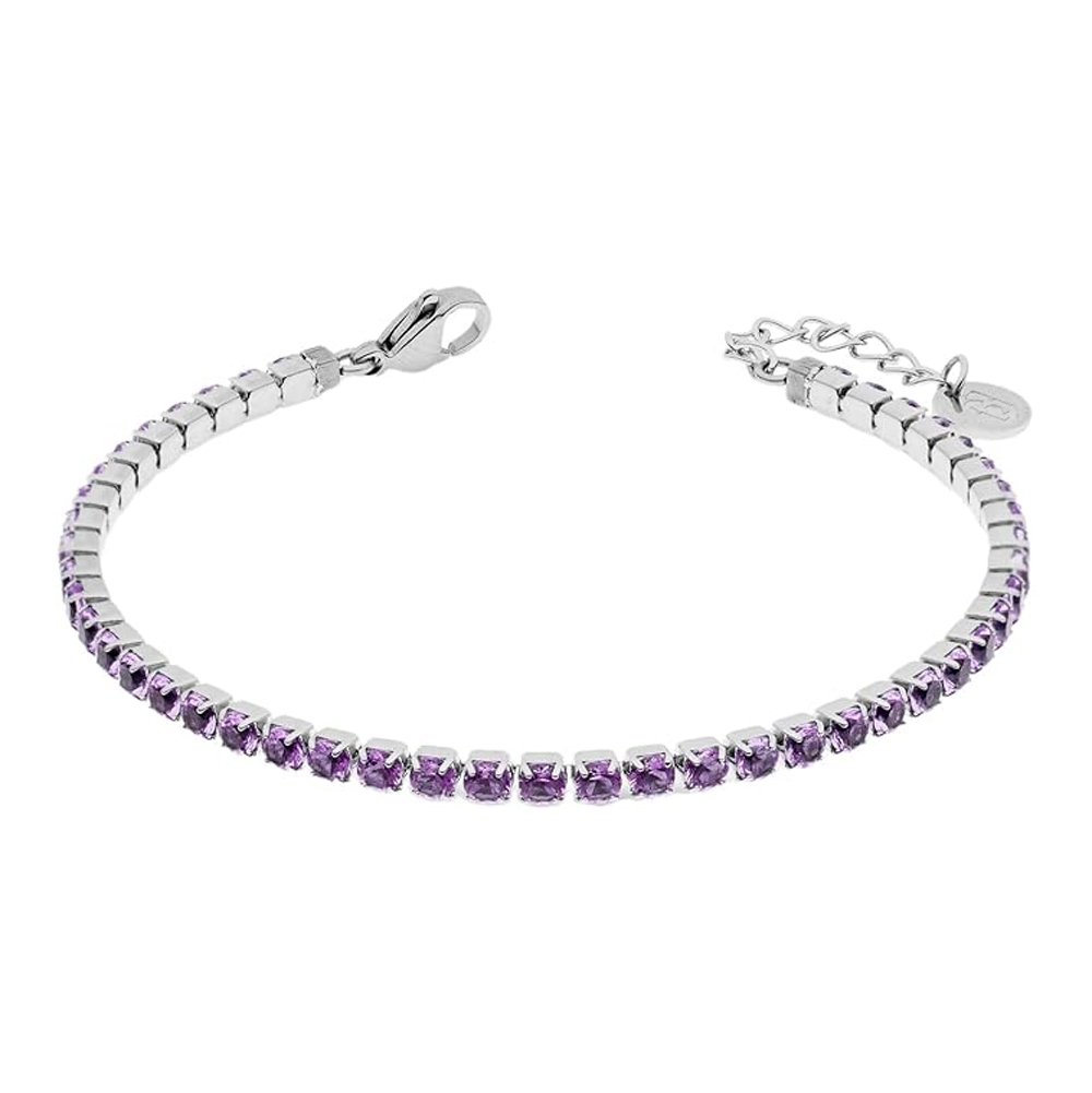 Bracciale in Acciaio da donna tennis con cristalli viola Essential Woman Liu Jo LJ2423