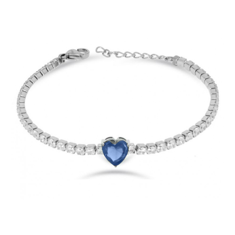 Bracciale in Acciaio da donna tennis con Cuore blu Essential Woman Liu Jo LJ2446