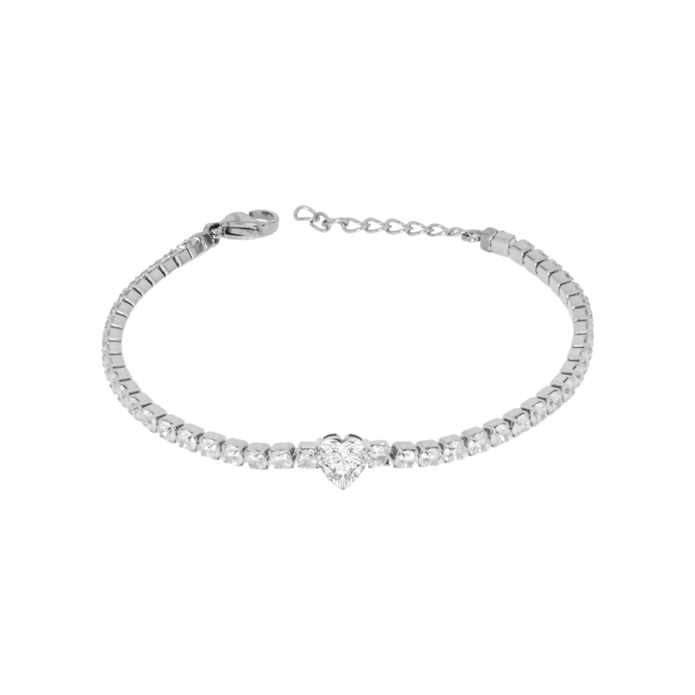 Bracciale in Acciaio da donna tennis con Cuore Essential Woman Liu Jo LJ2442