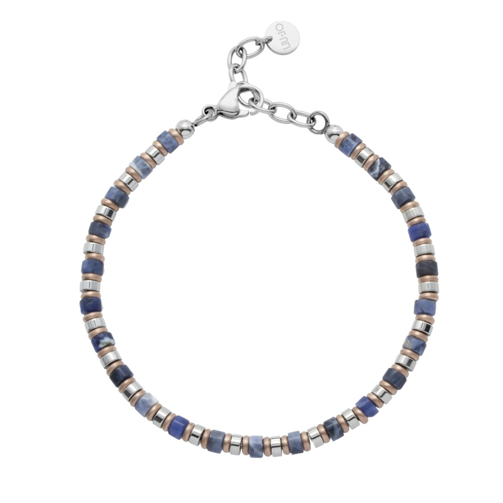 Bracciale in Acciaio da Uomo con Pietre blu Liu-Jo MLJ640