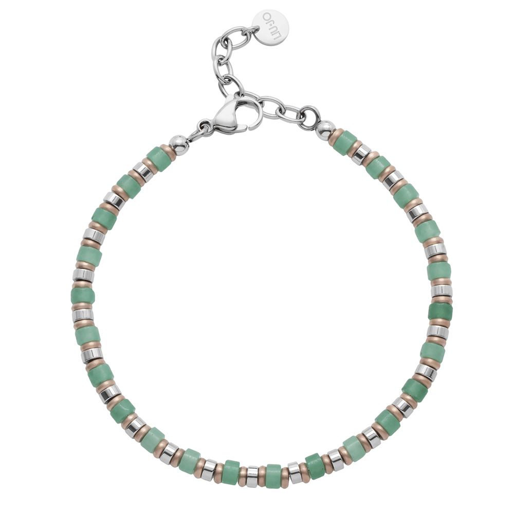 Bracciale in Acciaio da Uomo con Pietre verdi Liu-Jo MLJ639