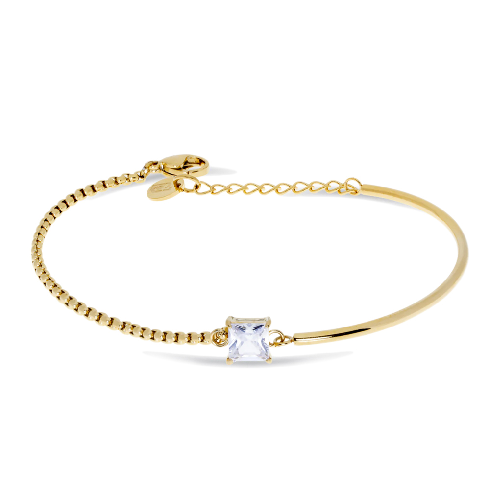 Bracciale in Acciaio giallo da donna con cristallo Essential Woman Liu Jo LJ2534