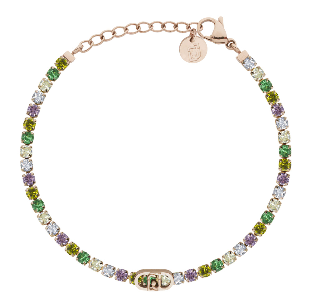 Bracciale in Acciaio rosa da donna tennis con cristalli colorati Essential Woman Liu Jo LJ3220