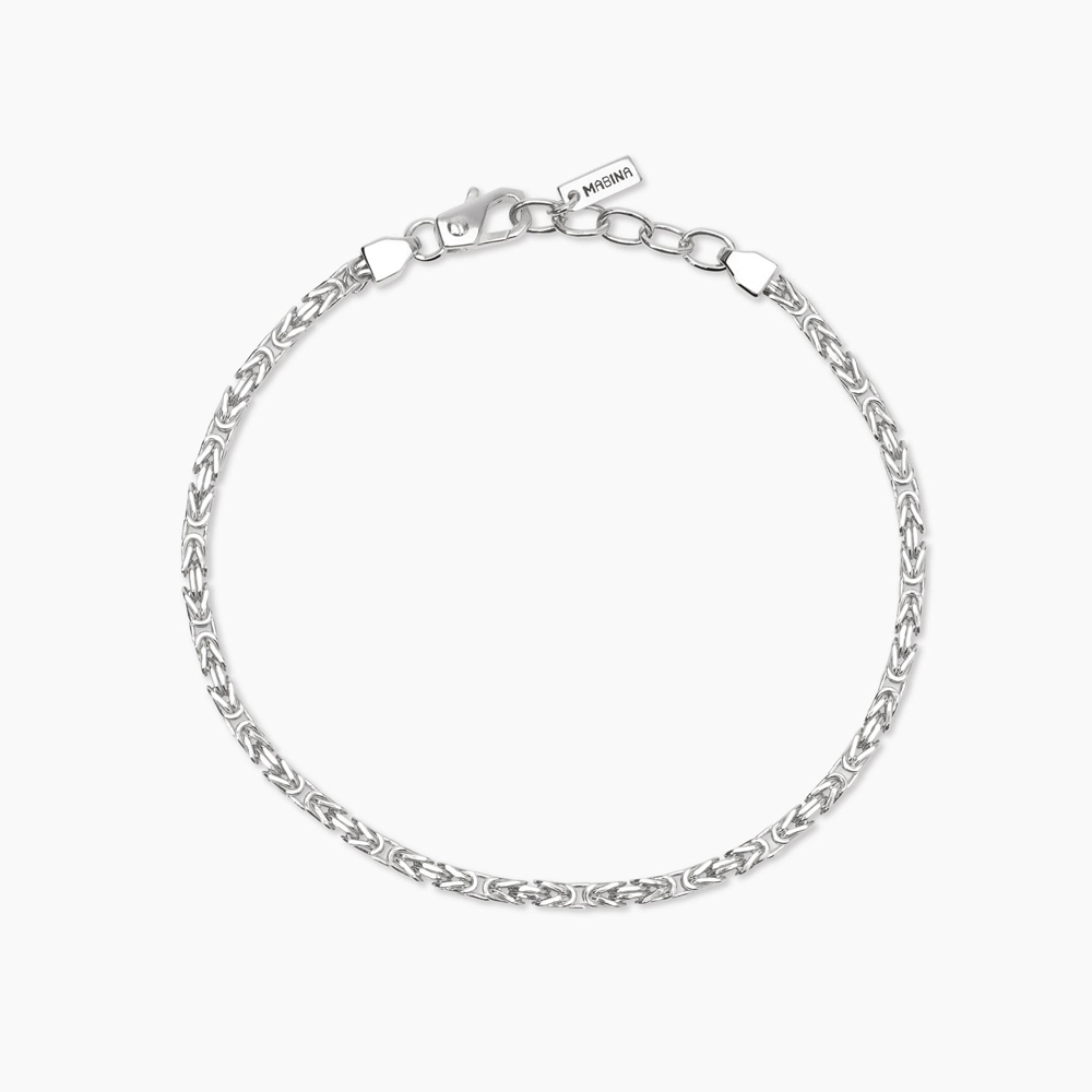 Bracciale da uomo in argento con catena bizantina Bizantina 534093