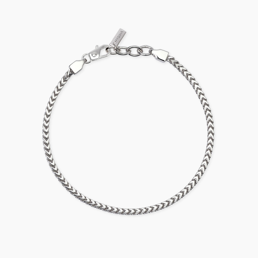 Bracciale da uomo in argento con catena franco V-SHAPE 533804