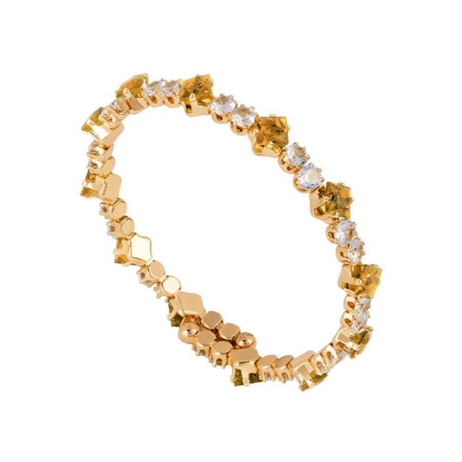Bracciale in Bronzo Rebecca Bangle My World con pietre pesca BWJBOO46