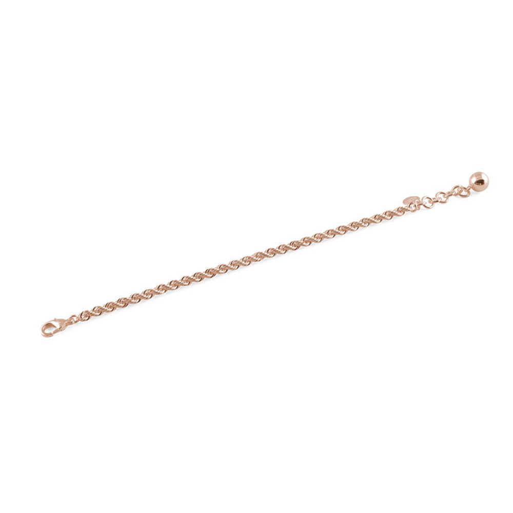 Bracciale Unoaerre in bronzo rosa con catena modello fune