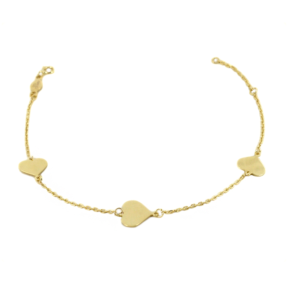 Bracciale in oro 9 kt con charms Cuore