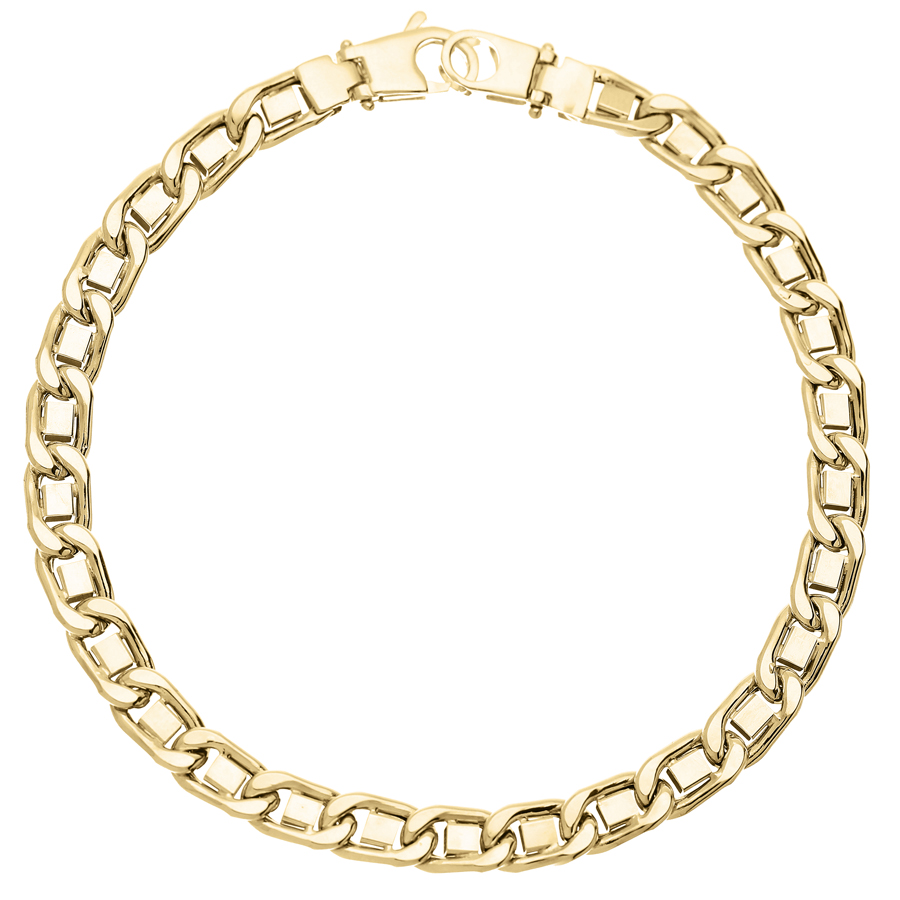 Bracciale in oro da uomo Occhio di pernice 22 cm 