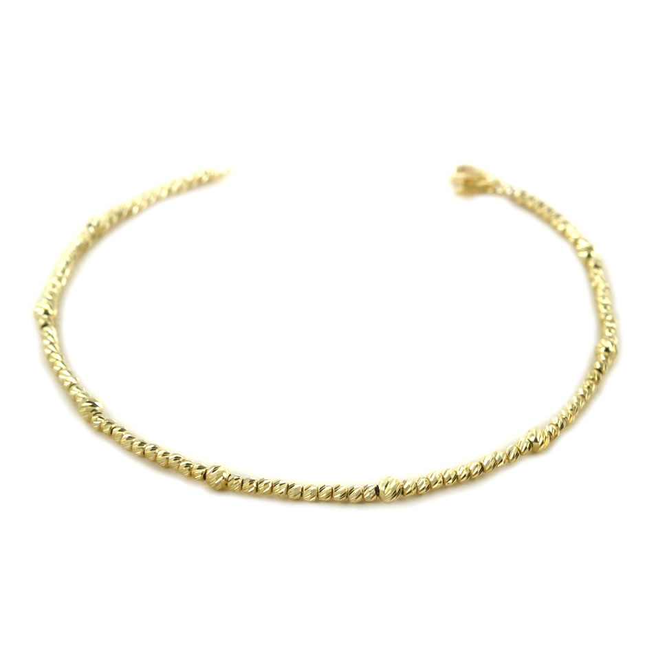 Bracciale in oro Giallo a sfere piccole sfaccettate