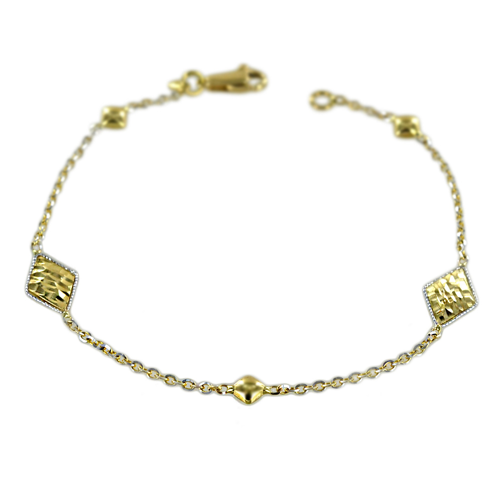 Bracciale in oro giallo e bianco