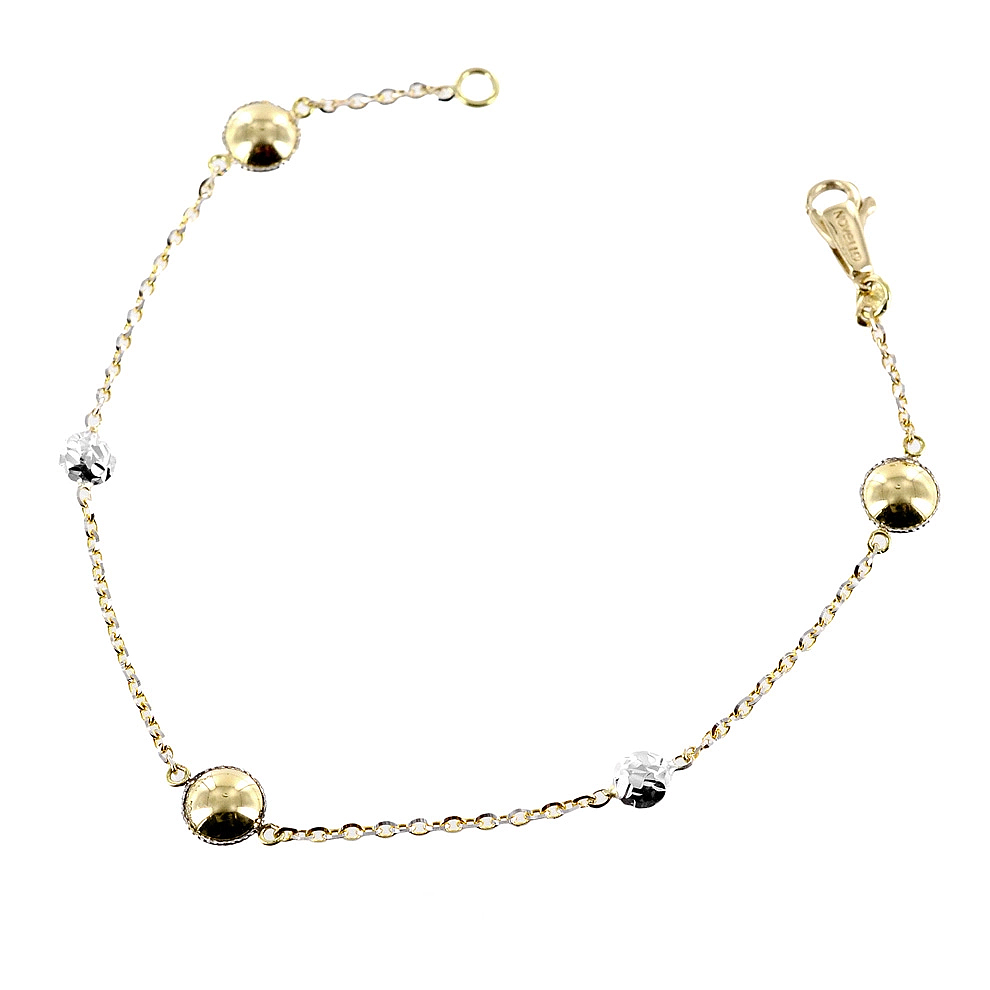 Bracciale in oro giallo e bianco collezione Sunlight