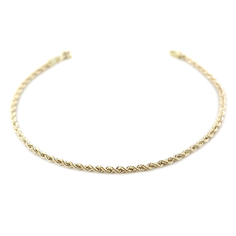 Bracciale maglia fune in oro giallo 17 cm - Oreficeria Aretina 