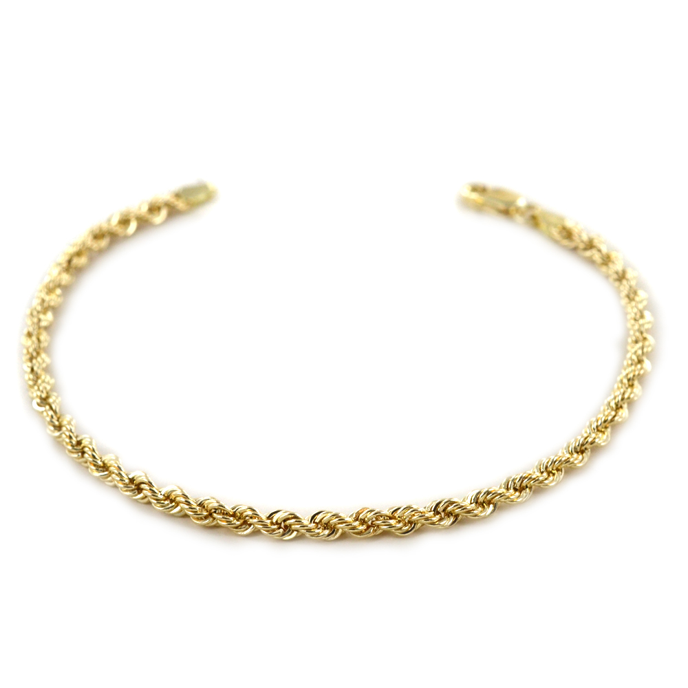 Bracciale maglia fune spessa in oro giallo 19 cm  - Oreficeria  Aretina