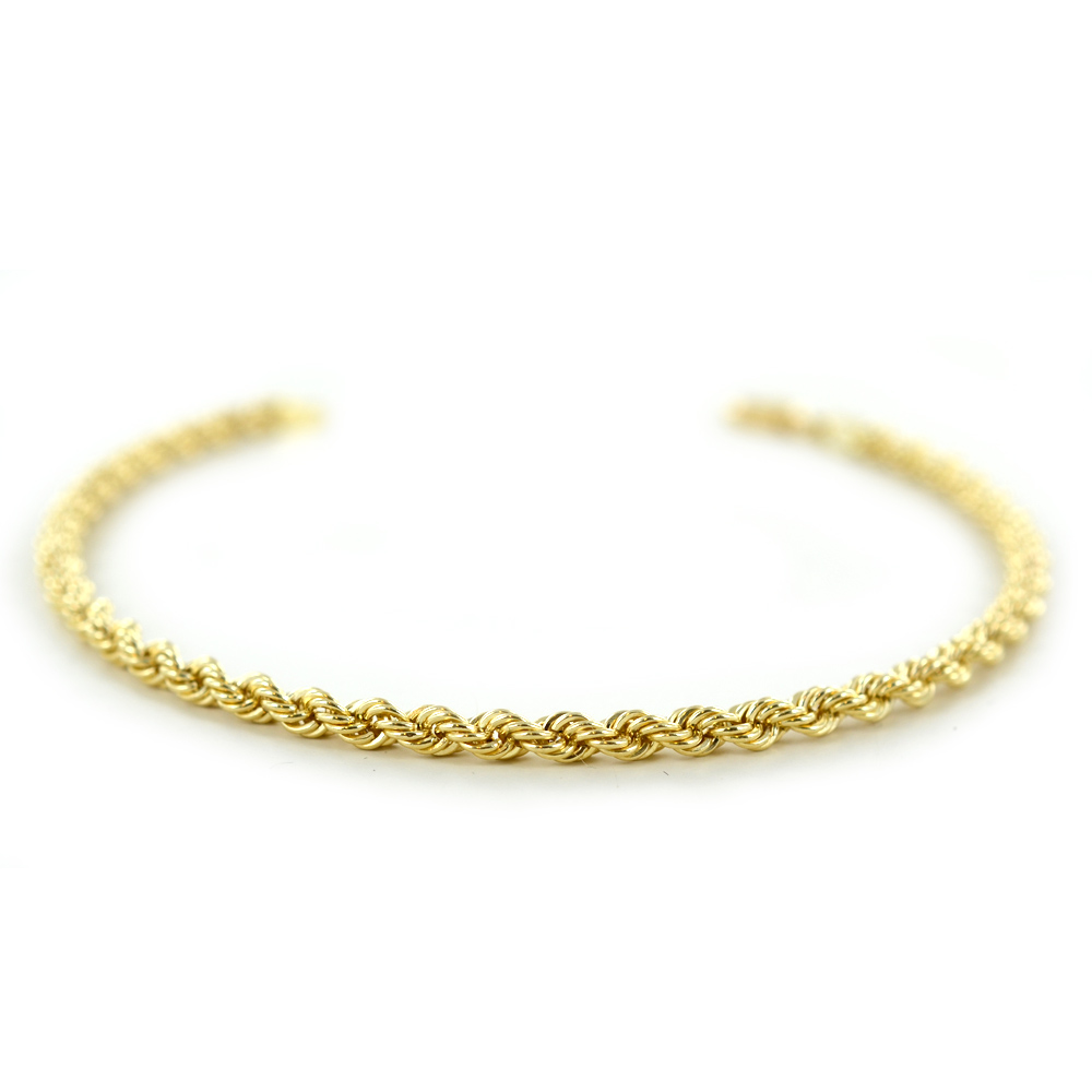 Bracciale maglia fune in oro giallo - Oreficeria Aretina 