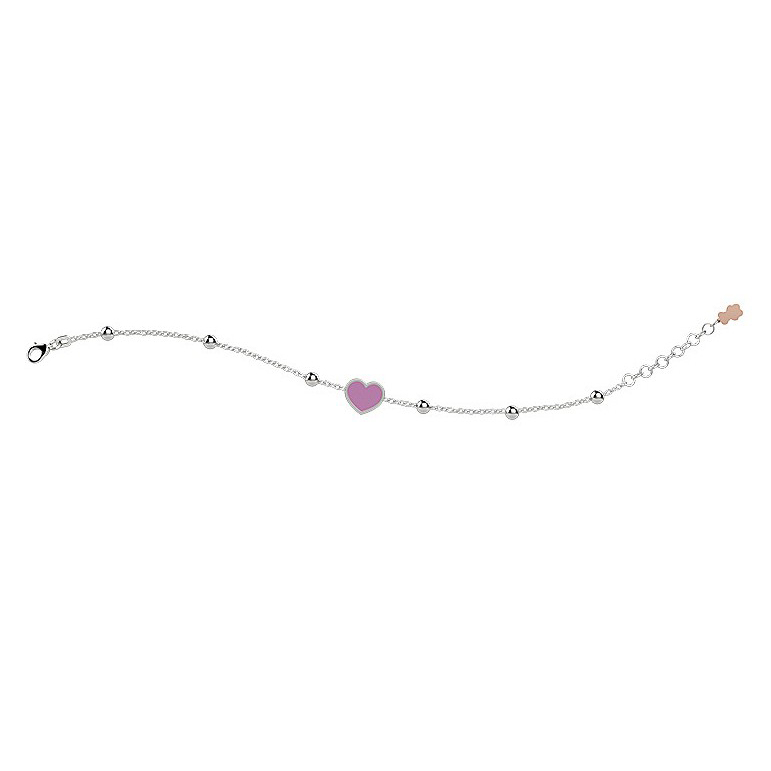 Bracciale Nanan da bambina con Cuore Rosa NAN0234