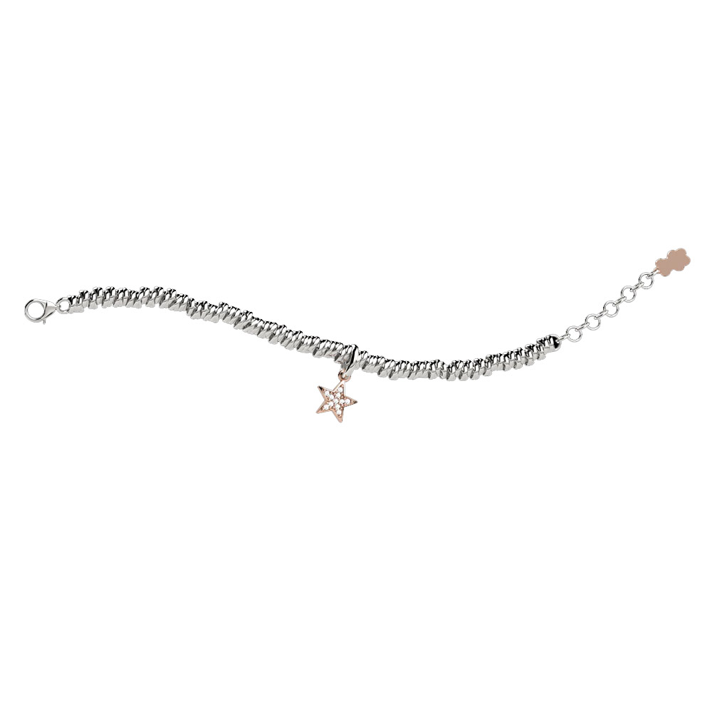 Bracciale Nanan da bambina con stella rosa e zirconi NAN0306