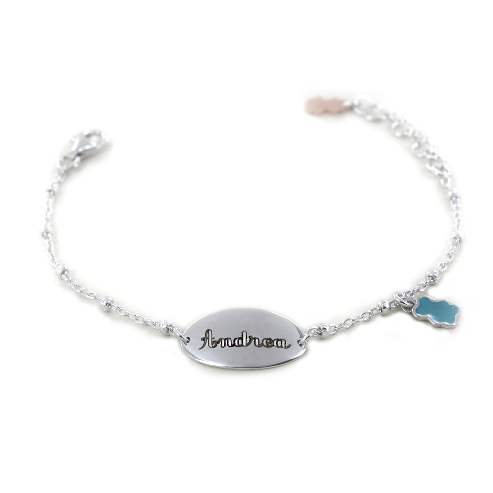 Bracciale Nanan da bambino personalizzabile in argento NAN0059