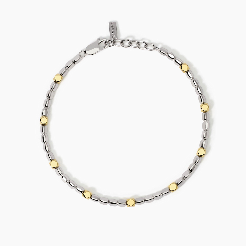 Bracciale da uomo regolabile con elementi placcati oro California 534003