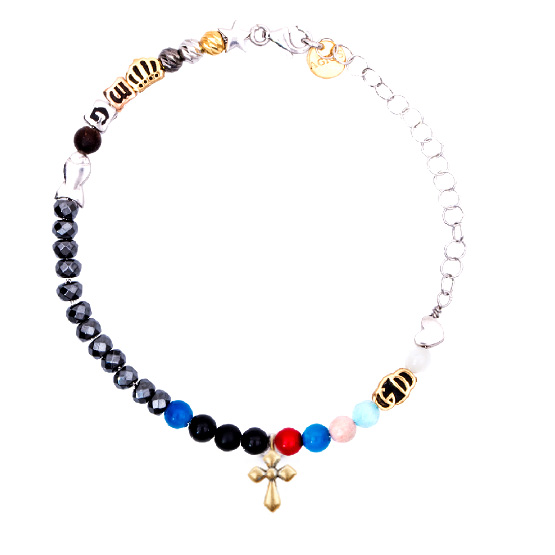 Tamashii Bracciale Tibetano Originale Con Ruota Della Preghiera – Argento E Pietre Naturali, Unisex Taglia Unica, Fatto A Mano E Benedetto