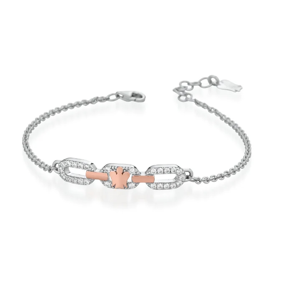 Bracciale Roberto Giannotti in argento con zirconi e Angelo rosato GIA 803