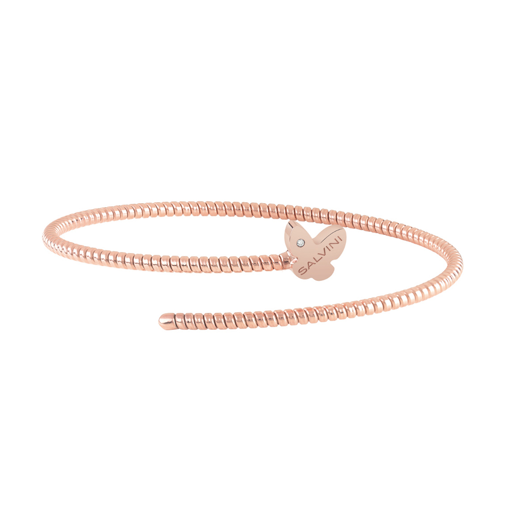 Bracciale Semirigido con farfalla Salvini in oro rosa e diamante MINIMAL POP 20084341