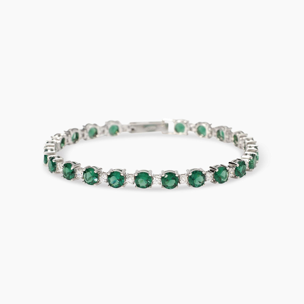 Bracciale Small Donna Mabina con smeraldi sintetici CHAPEAU 534108-17