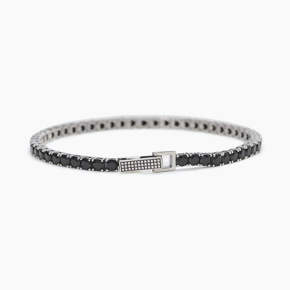 Bracciale tennis da uomo zirconi neri TENNIS CLUB 533580-M