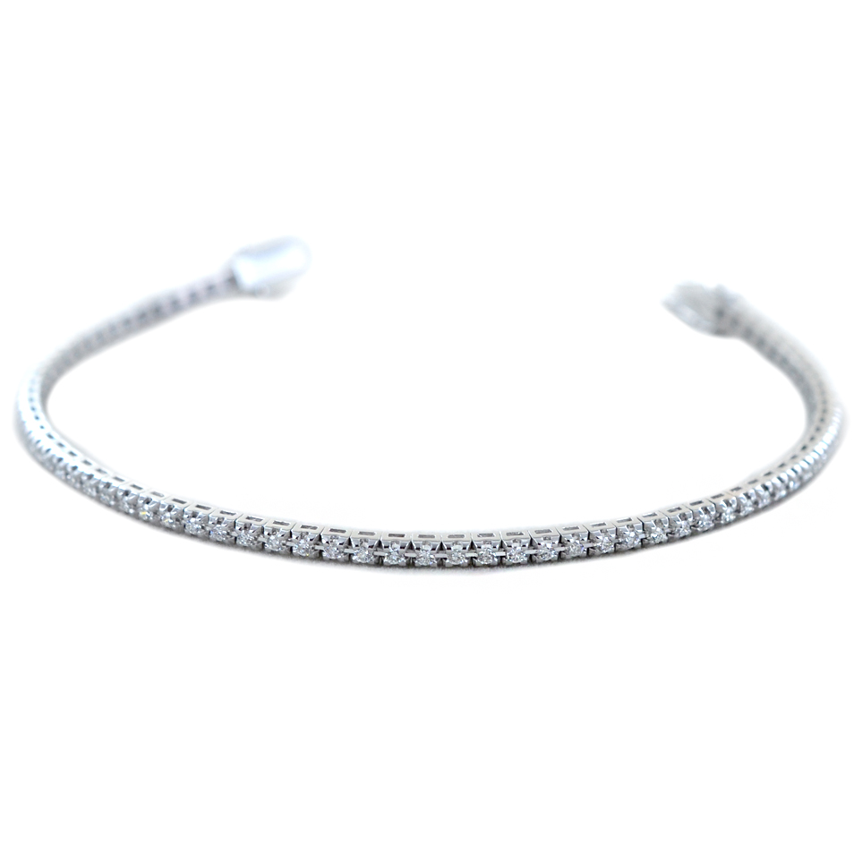Bracciale tennis in oro con diamanti 0.77 carati