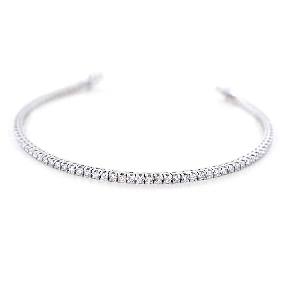 Bracciale tennis in oro con diamanti ct 2.25 G IF