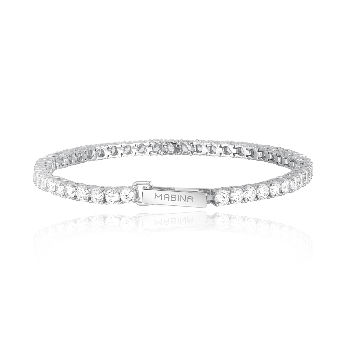 Bracciale tennis Mabina in argento con zirconi 533020