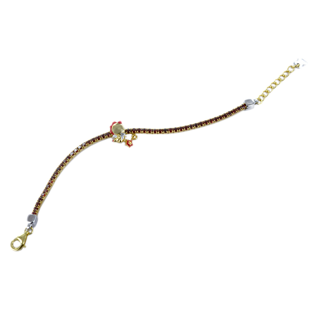 Bracciale Tennis Nanan in argento dorato con dinosauro NAN0556