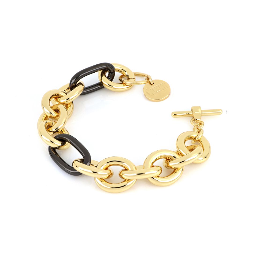 Bracciale Unoaerre in bronzo Giallo con catena 