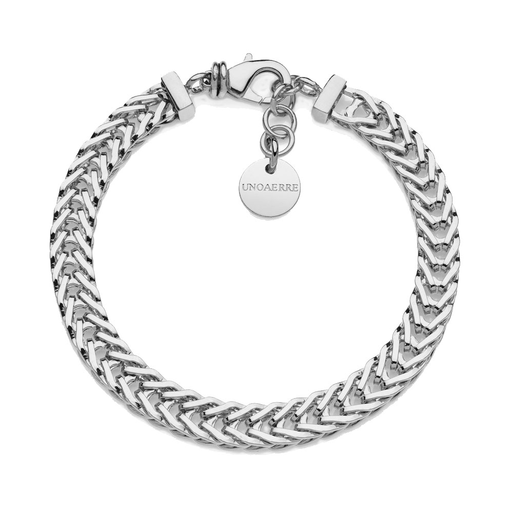 Bracciale Unoaerre in catena coda di volpe placcato argento