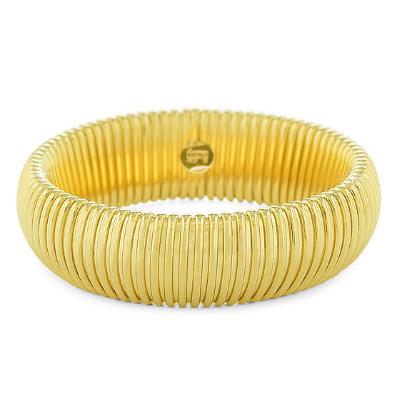 Bracciale Unoaerre rigido maglia tubogas giallo oro