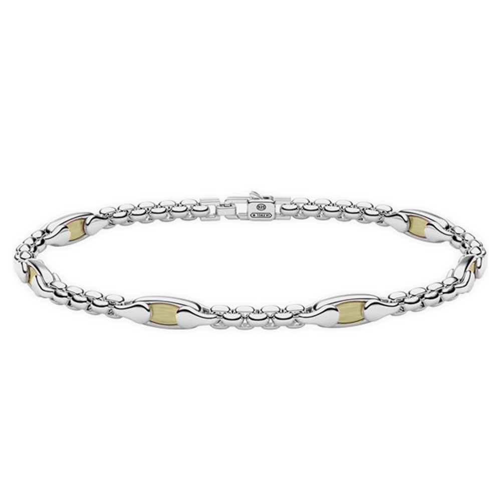 Bracciale Zancan da uomo in argento e oro giallo  ESB 391G