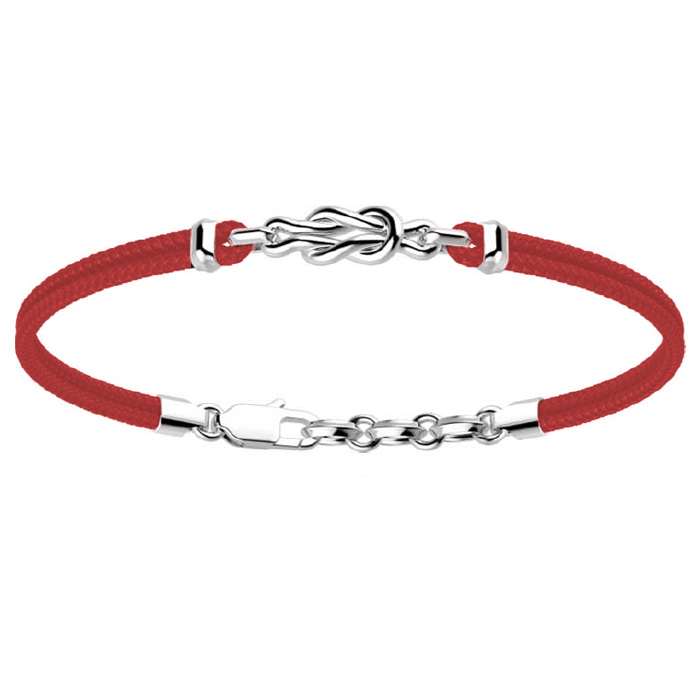 Bracciale Zancan da uomo con nodo in argento e corda nautica EXB 673-RO