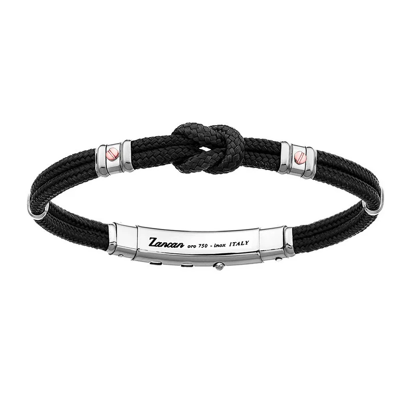 Bracciale Zancan da uomo in argento e corda nautica EXB 475MR-NE