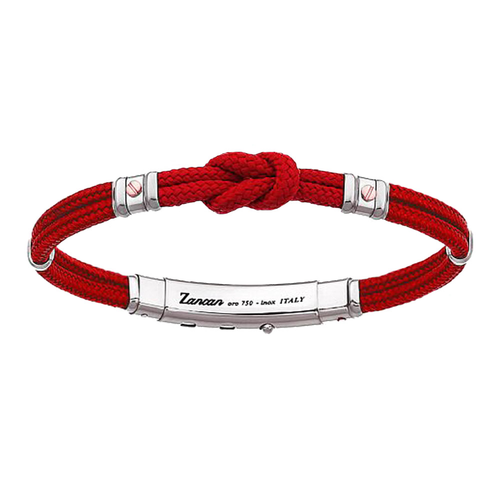 Bracciale Zancan da uomo in argento e corda nautica EXB 475MR-RO