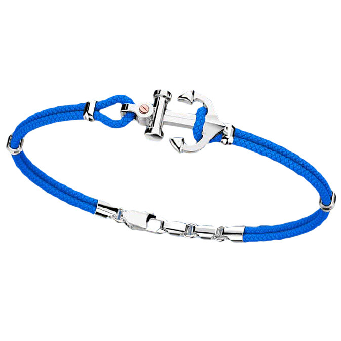 Bracciale Zancan da uomo in argento e corda nautica EXB 619R-AZ