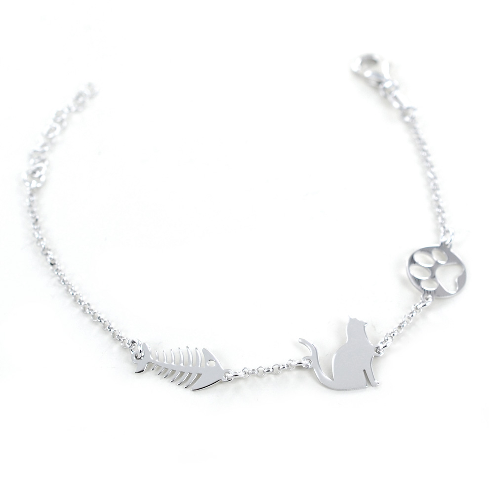 Bracciale Argento 925 Con Zampa E Girasole: Gioiello Perfetto Per Amanti Di Cani E Gatti