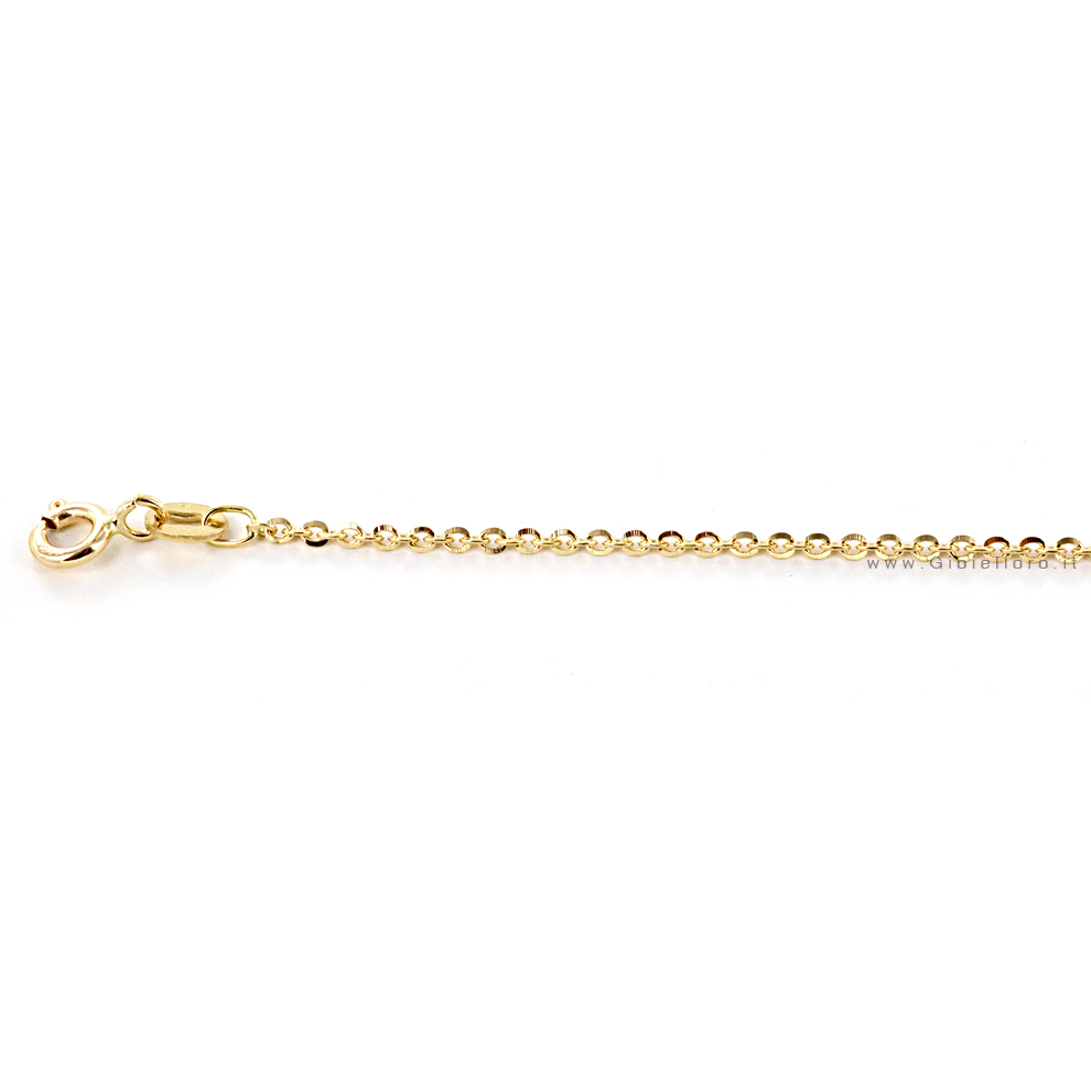 Catena a maglia diamantata da Donna 40 cm in oro giallo