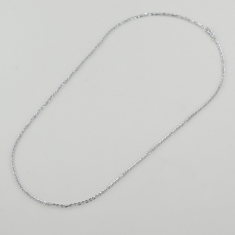 Catena a maglia diamantata 45 cm in oro bianco