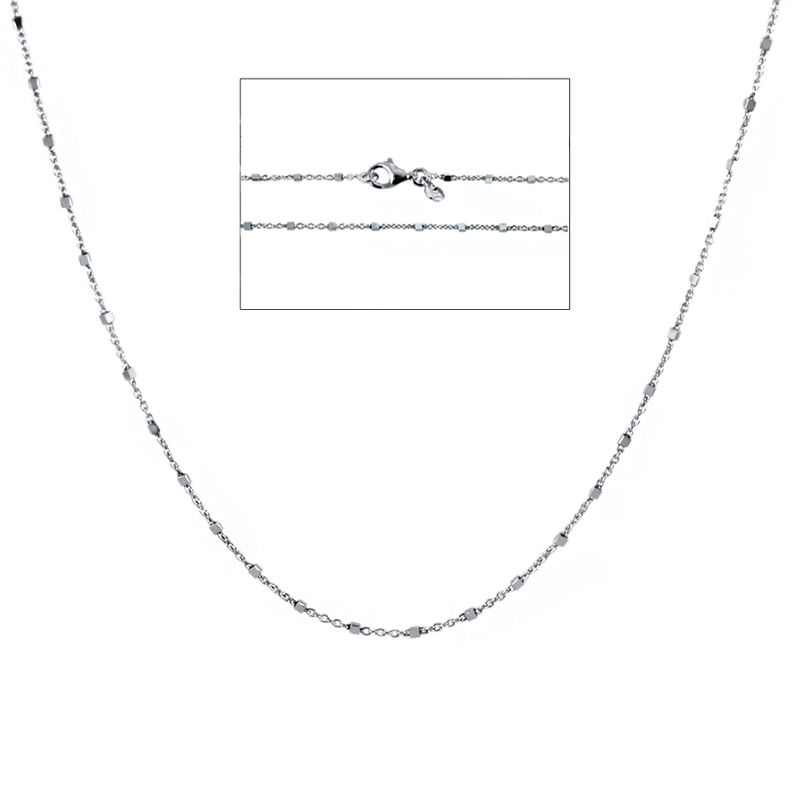Catena con dadini in argento 44 cm 