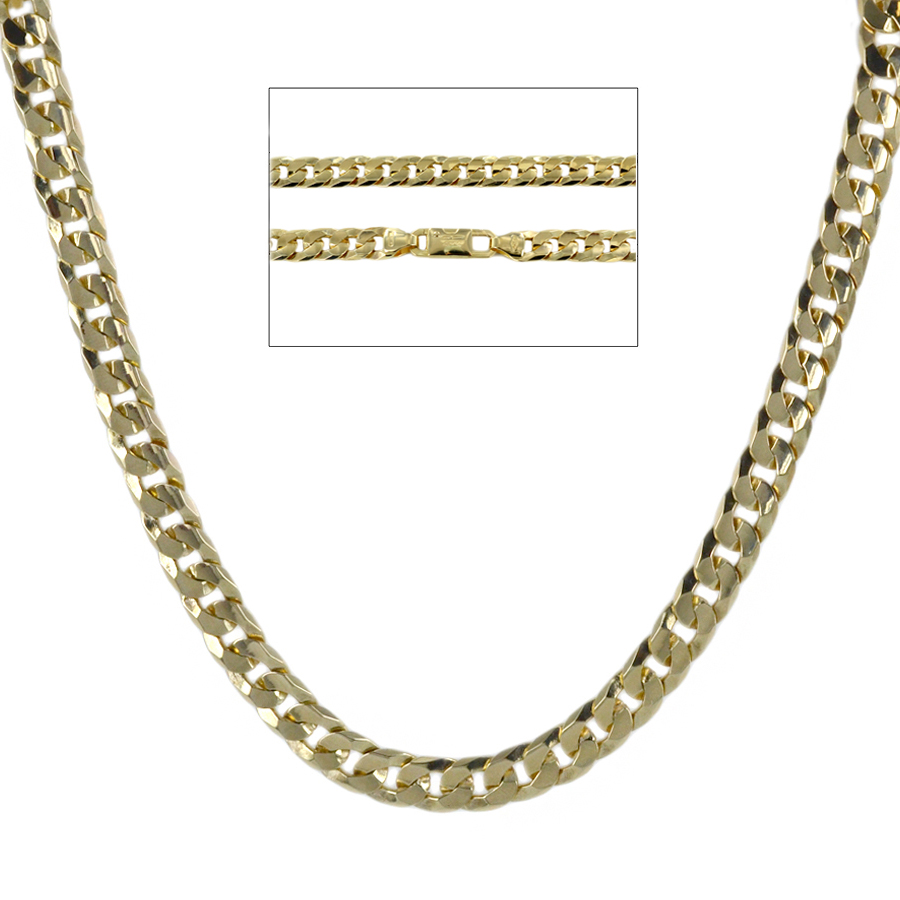 Catena da Uomo Groumette in oro giallo da 60 cm - oro 18 kt