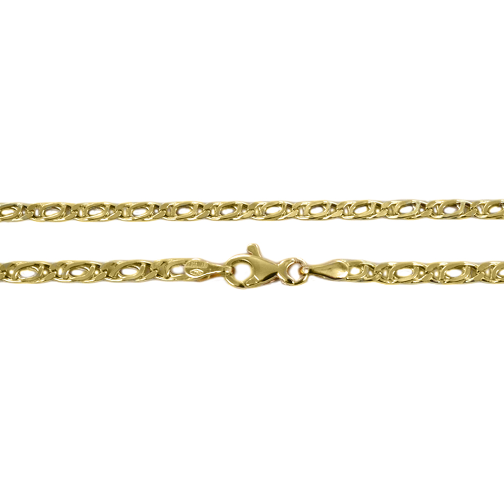 Catena da Uomo occhio di pernice 50cm in oro giallo 18kt