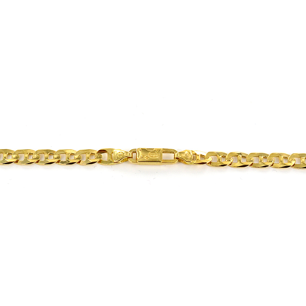 Catena in oro giallo 18 kt maglia traversino - 60 cm