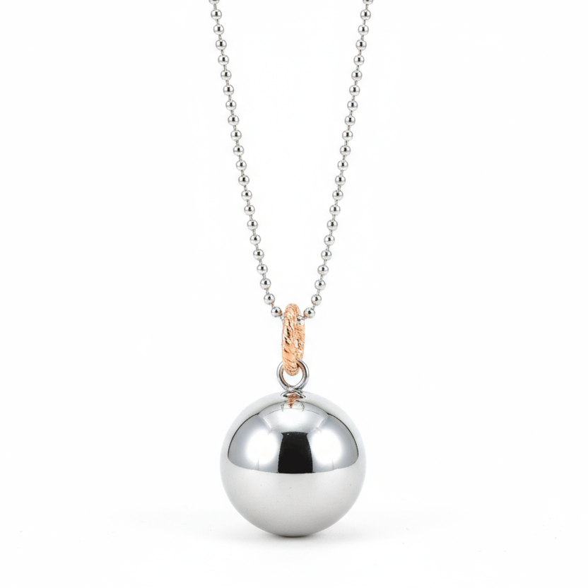 Chiama Angeli in Argento semplice grande